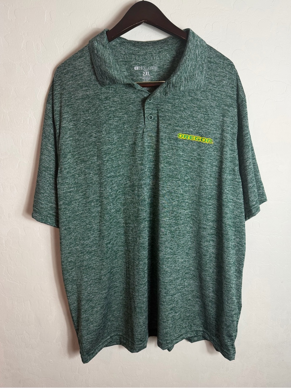 Holloway Heather Green Oregon Ducks Polo Shirt